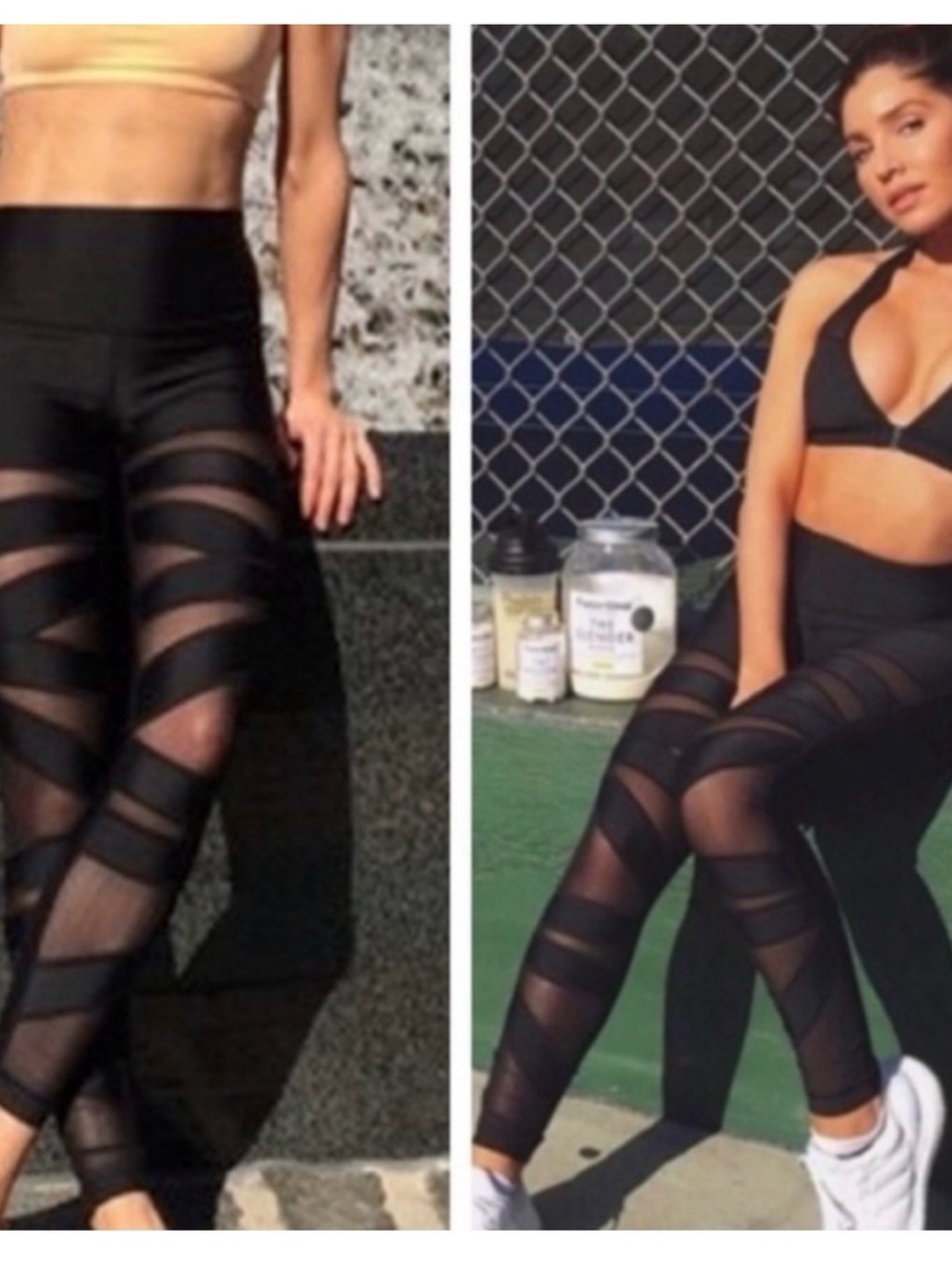 lululemon athletica Black High-Waist Mesh-Insert Leggings